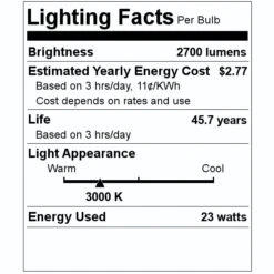 TCP LED Flat Panel (27498) 7 TCP LED Flat Panel (27498) -Light Bulbs Shop 27498 Lighting Facts Labelmd