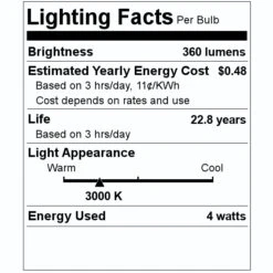 Satco LED Light Bulb (28576) -Light Bulbs Shop 28576 Lighting Facts Labelmd