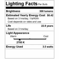 Satco LED Light Bulb (28617) 7 Satco LED Light Bulb (28617) -Light Bulbs Shop 28617 Lighting Facts Labelmd