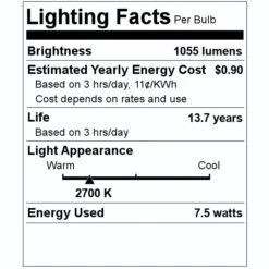 Osram LED Light Bulb (287501) -Light Bulbs Shop 287501 Lighting Facts Labelmd