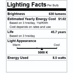 Satco LED Light Bulb Retrofit Kit (29716) -Light Bulbs Shop 29716 Lighting Facts Labelmd