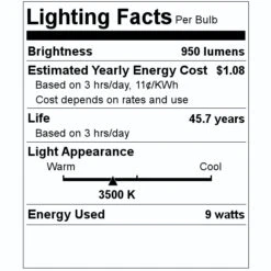 Satco LED Light Bulb (29859) 7 Satco LED Light Bulb (29859) -Light Bulbs Shop 29859 Lighting Facts Labelmd