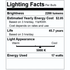 Satco LED Light Bulb (29907) 7 Satco LED Light Bulb (29907) -Light Bulbs Shop 29907 Lighting Facts Labelmd