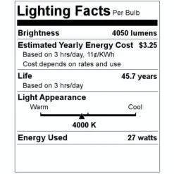 TCP LED HID Retrofit Light Bulb (29927) -Light Bulbs Shop 29927 Lighting Facts Labelmd