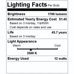 Satco LED Light Bulb (29939) 7 Satco LED Light Bulb (29939) -Light Bulbs Shop 29939 Lighting Facts Labelmd
