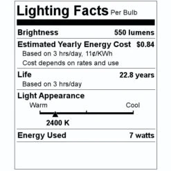 TCP LED Narrow Flood Retrofit (31281) -Light Bulbs Shop 31281 Lighting Facts Labelmd