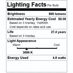 Nuvo Wall Sconce Light Fixture (32105) -Light Bulbs Shop 32105 Lighting Facts Labelmd