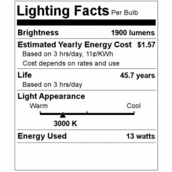 GE LED Light Bulb (34351) 7 GE LED Light Bulb (34351) -Light Bulbs Shop 34351 Lighting Facts Labelmd