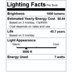 GE LED Light Bulb (34403) 7 GE LED Light Bulb (34403) -Light Bulbs Shop 34403 Lighting Facts Labelmd
