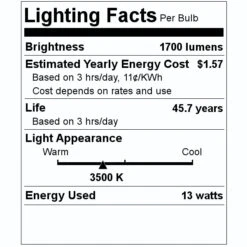GE LED Light Bulb (34474) 7 GE LED Light Bulb (34474) -Light Bulbs Shop 34474 Lighting Facts Labelmd