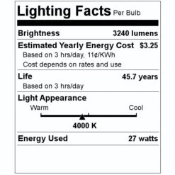 Venture LED Retrofit Lamp (34559) 7 Venture LED Retrofit Lamp (34559) -Light Bulbs Shop 34559 Lighting Facts Labelmd