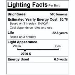GE LED Reflector Flood Retrofit (34606) -Light Bulbs Shop 34606 Lighting Facts Labelmd