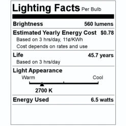 Green Creative LED Reflector Flood Retrofit (34892) -Light Bulbs Shop 34892 Lighting Facts Labelmd