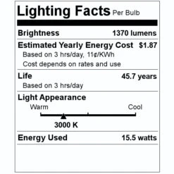 Green Creative LED Light Bulb (34923) -Light Bulbs Shop 34923 Lighting Facts Labelmd