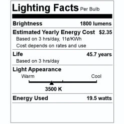 Green Creative LED Reflector Flood Retrofit (35429) -Light Bulbs Shop 35429 Lighting Facts Labelmd