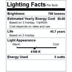 General LED Reflector Flood Retrofit (36930) -Light Bulbs Shop 36930 Lighting Facts Labelmd