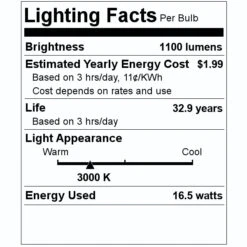 Nora Lighting LED Ceiling Light (38871) -Light Bulbs Shop 38871 Lighting Facts Labelmd