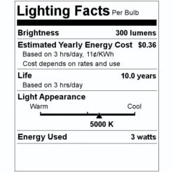 Sylvania LED Light Bulb (2 Pack) (40218) 7 Sylvania LED Light Bulb (2 Pack) (40218) -Light Bulbs Shop 40218 Lighting Facts Labelmd