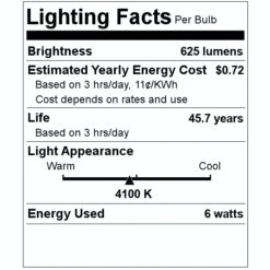 Sylvania LED Light Bulb (40450) 7 Sylvania LED Light Bulb (40450) -Light Bulbs Shop 40450 Lighting Facts Labelmd