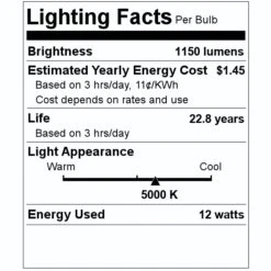 Sylvania LED Reflector Reflector Flood Retrofit (40459) -Light Bulbs Shop 40459 Lighting Facts Labelmd 1