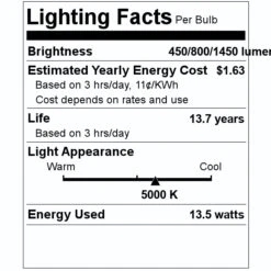 Sylvania LED Light Bulb (40778) 7 Sylvania LED Light Bulb (40778) -Light Bulbs Shop 40778 Lighting Facts Labelmd