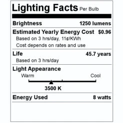 Sylvania LED Light Bulb (40992) -Light Bulbs Shop 40992 Lighting Facts Labelmd