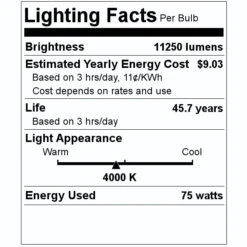 Sylvania LED HID Light Bulb (41016) 9 Sylvania LED HID Light Bulb (41016) -Light Bulbs Shop 41016 Lighting Facts Labelmd