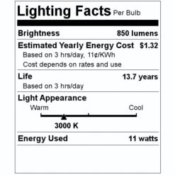 Sylvania LED Reflector Flood Retrofit (41050) -Light Bulbs Shop 41050 Lighting Facts Labelmd