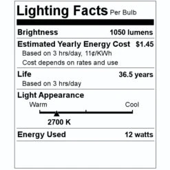 Sylvania LED Reflector Flood Retrofit (41069) -Light Bulbs Shop 41069 Lighting Facts Labelmd