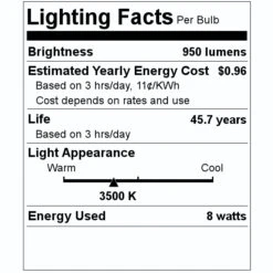 Sylvania LED Light Bulb (41072) 7 Sylvania LED Light Bulb (41072) -Light Bulbs Shop 41072 Lighting Facts Labelmd
