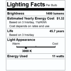 Sylvania LED Light Bulb (41075) 7 Sylvania LED Light Bulb (41075) -Light Bulbs Shop 41075 Lighting Facts Labelmd