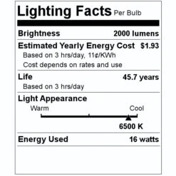 Keystone LED Light Bulb (41105) 7 Keystone LED Light Bulb (41105) -Light Bulbs Shop 41105 Lighting Facts Labelmd 1