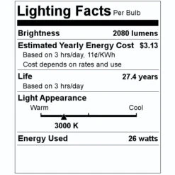Nuvo LED Vanity Light Fixture (41132) -Light Bulbs Shop 41132 Lighting Facts Labelmd
