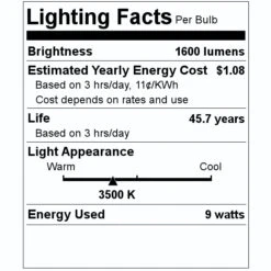 Sylvania LED Light Bulb (41271) 7 Sylvania LED Light Bulb (41271) -Light Bulbs Shop 41271 Lighting Facts Labelmd