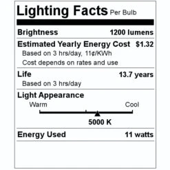 Sylvania LED Light Bulb (2 Pack) (41341) -Light Bulbs Shop 41341 Lighting Facts Labelmd