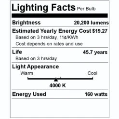 Sylvania LED High Bay Retrofit (41415) 7 Sylvania LED High Bay Retrofit (41415) -Light Bulbs Shop 41415 Lighting Facts Labelmd