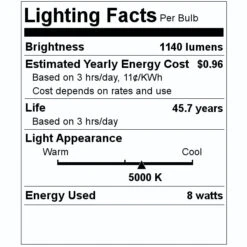 Sylvania LED Light Bulb (41474) 7 Sylvania LED Light Bulb (41474) -Light Bulbs Shop 41474 Lighting Facts Labelmd