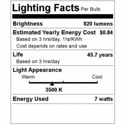 Sylvania LED Light Bulb (41713) 7 Sylvania LED Light Bulb (41713) -Light Bulbs Shop 41713 Lighting Facts Labelmd