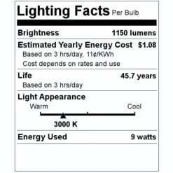 Sylvania LED Light Bulb (41724) 7 Sylvania LED Light Bulb (41724) -Light Bulbs Shop 41724 Lighting Facts Labelmd