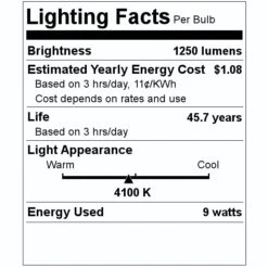 Sylvania LED Light Bulb (41726) 7 Sylvania LED Light Bulb (41726) -Light Bulbs Shop 41726 Lighting Facts Labelmd