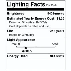 Feit Electric LED Light Bulb (42564) 7 Feit Electric LED Light Bulb (42564) -Light Bulbs Shop 42564 Lighting Facts Labelmd