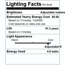 AFX LED Linkable Under Cabinet Fixture (43411) -Light Bulbs Shop 43411 Lighting Facts Labelmd
