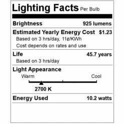 Feit Electric LED Downlight (47234) -Light Bulbs Shop 47234 Lighting Facts Labelmd