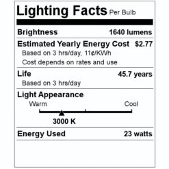 Sunlite LED Wall Sconce (49138) -Light Bulbs Shop 49138 Lighting Facts Labelmd