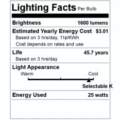Sunlite LED Light Engine (49197) -Light Bulbs Shop 49197 Lighting Facts Labelmd