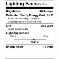 Westinghouse LED Reflector Flood Retrofit (50051) -Light Bulbs Shop 50051 Lighting Facts Labelmd