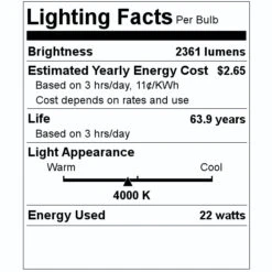 Philips LED Troffer Fixture (507194) 7 Philips LED Troffer Fixture (507194) -Light Bulbs Shop 507194 Lighting Facts Labelmd