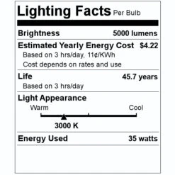 GE LED HID Retrofit (50723) 7 GE LED HID Retrofit (50723) -Light Bulbs Shop 50723 Lighting Facts Labelmd