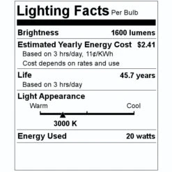 Nuvo LED Ceiling Wrap Fixture (51083) -Light Bulbs Shop 51083 Lighting Facts Labelmd
