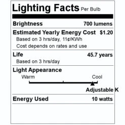 Westinghouse LED Light Bulb Retrofit Kit (51400) -Light Bulbs Shop 51400 Lighting Facts Labelmd